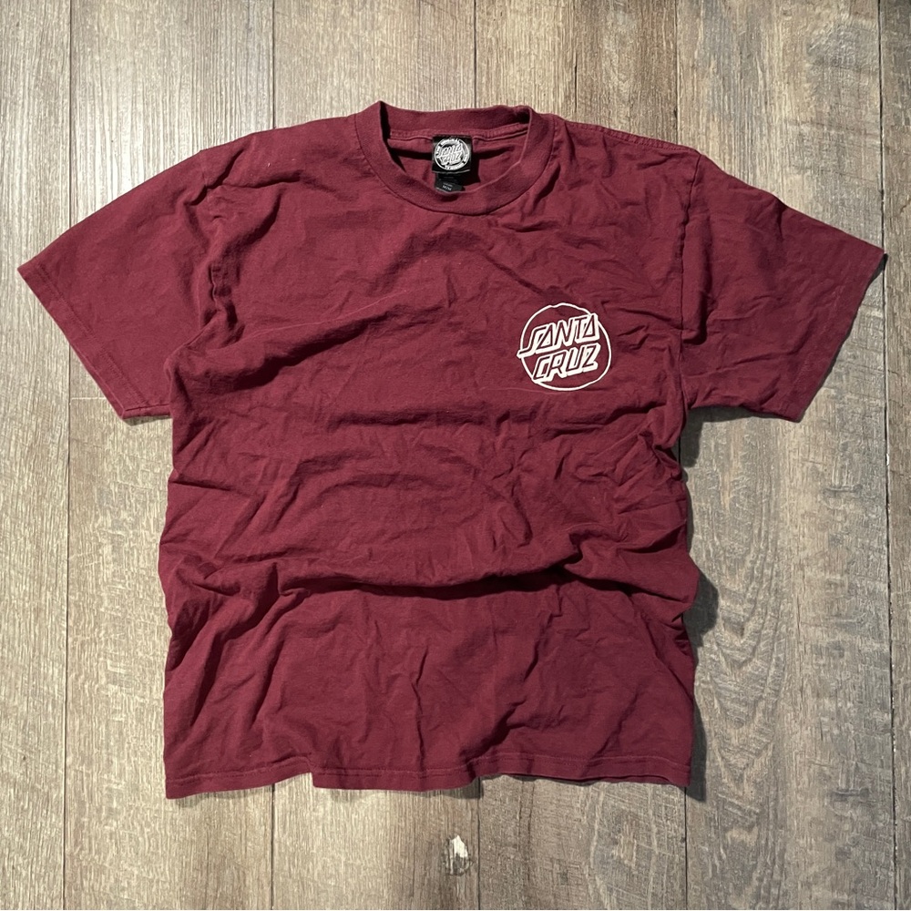 Santa Cruz Skateboarding Men's M Maroon T-Shirt